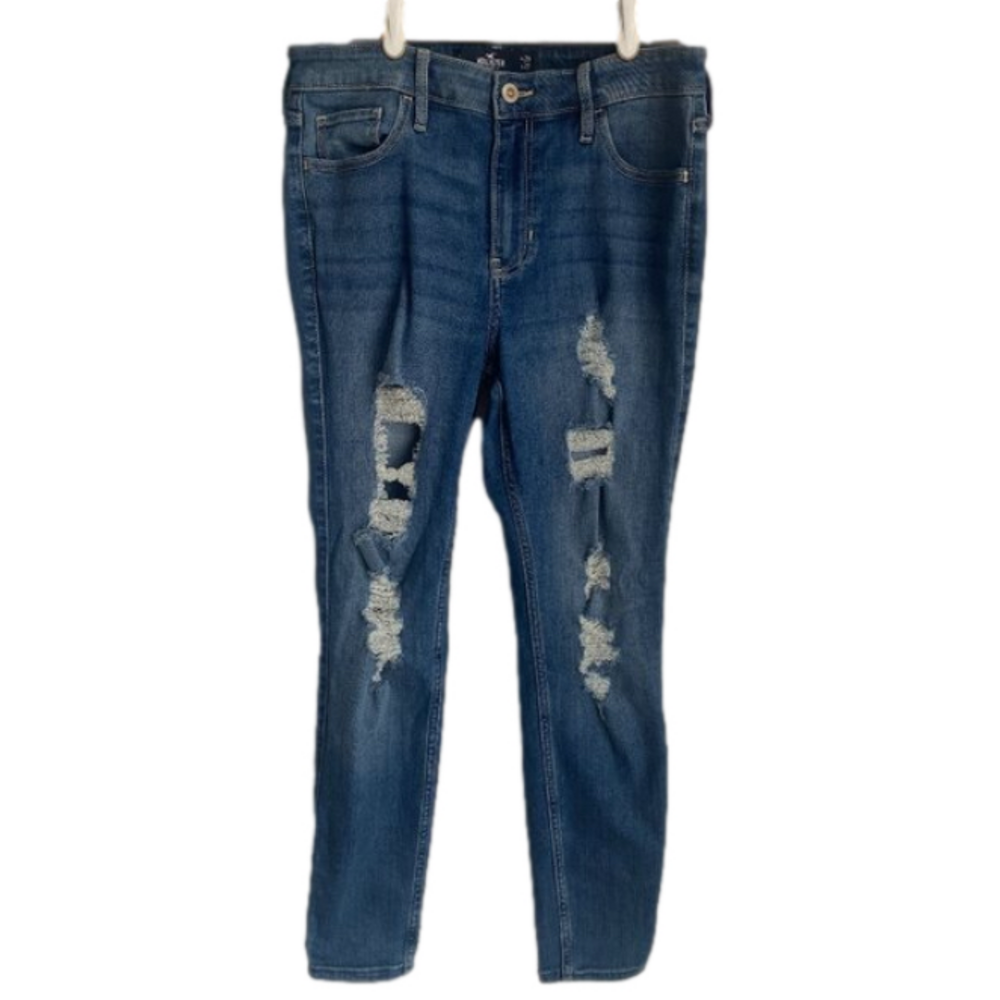 Hollister High Rise Super Skinny Soft Stretch Blue Denim Jeans Size 9S